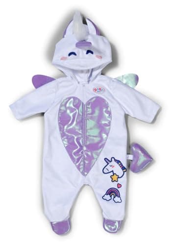 Image of BABY born Unicorn Onesie with Hood, Cosy Outfit for 43cm Dolls, 838266 Zapf Creation