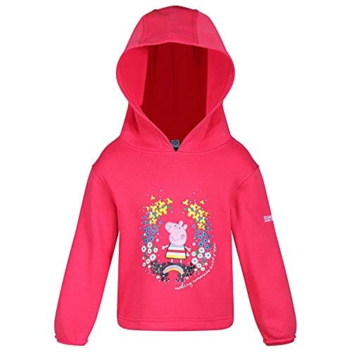 Image of Regatta | Peppa Pig Boys & Girls Graphic Hooded Sweatshirt Hoody (Bright Blush, 6-12m)