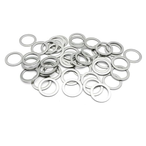 Image of Hippo Hardware M17 (17mm x 24mm x 1mm) Shim Washers Thin Flat Shims A2 Stainless Steel DIN 988 (Pack of 10)