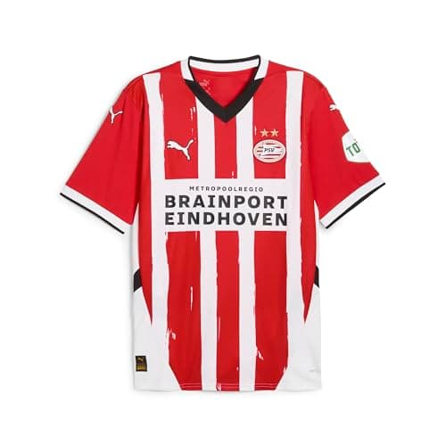Image of PUMA Mens PSV Eindhoven Home Football Shirt 2024 2025 Red S