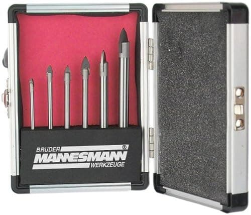 Image of Brueder Mannesmann Tools M54806 Drill Bit Set Glass 6 Pieces