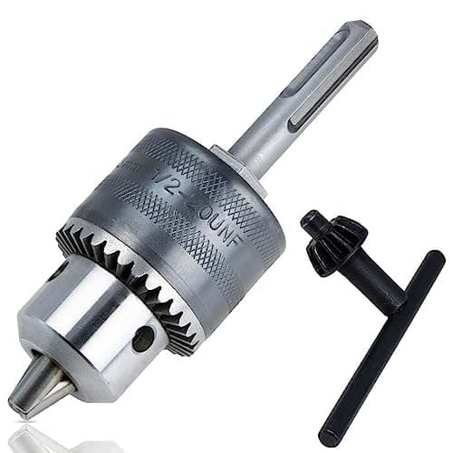 Image of GARHWAL SDS-Plus Drill Chuck Adapter, 1.5-13mm 1/2-20UNF Drill Chuck with SDS Plus Shank Adaptor - Heavy Duty Professional Tool