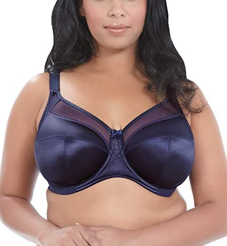 Image of Goddess 6090 Keira Underwired Banded Supportive Full Cup Bra, Ink, 40E (Manufacturer Size: 90F)