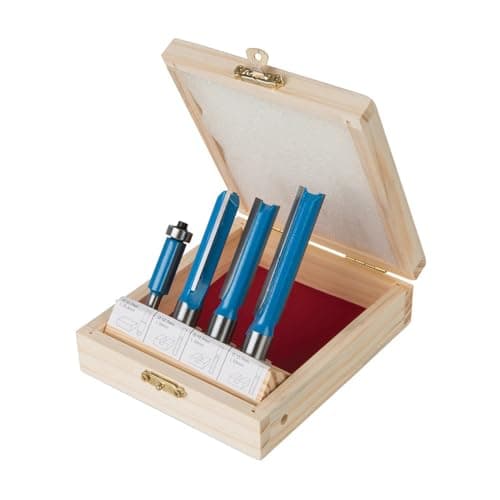 Image of Silverline 719769 Kitchen Router Bit Set 4pce 1/2" / 1/4"