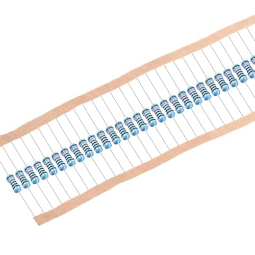 Image of sourcing map 100Pcs 10K Ohm Resistor, 1/2W 1% Tolerance Metal Film Resistors, Lead, 5 Bands for DIY Electronic Projects and Experiments