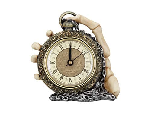 Image of Nemesis Now Time Skeleton Clock 14cm Gold, Polyresin, One Size