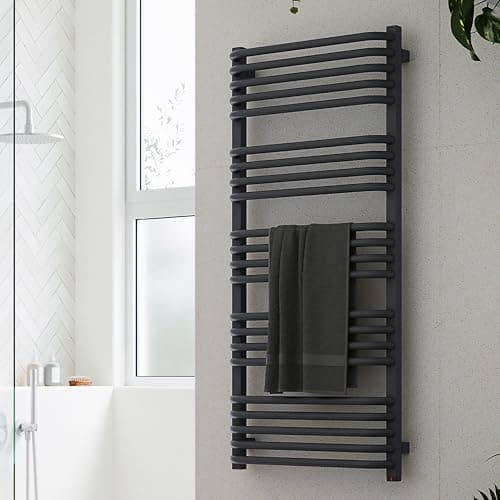 Image of Terma Electric Towel Rail (Hidden Element), Alex One, 1140h x 500w(mm), 600 watts, Modern Grey