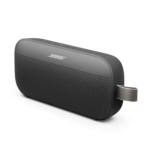 Image of Bose SoundLink Flex Portable Bluetooth Speaker (2nd Gen), Portable Outdoor Speaker with Hi-Fi Audio, Up to 12 Hours Battery Life, Waterproof and Dustproof, Black