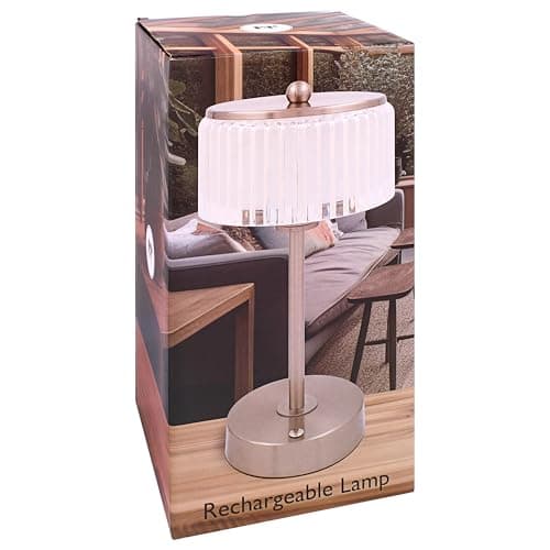 Image of Lesser & Pavey Rechargeable LED Touch Lamp - Silver for Home Decor & Living Room | Ideal Reading Light for Study & Bedroom | Led Desk Lamp for Home & Office | Desk Light for Students & Professionals