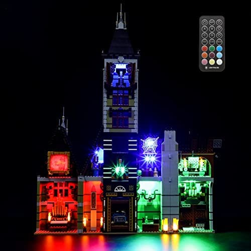 Image of GEAMENT LED Light Kit (Remote Control) Compatible with LEGO Fairground Collection Haunted House - for Creator 10273 (Lego Set Not Included)