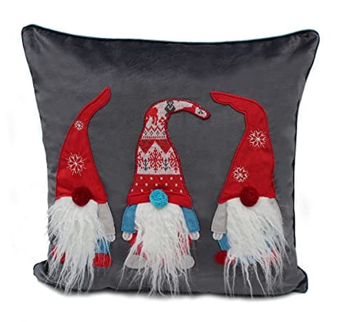 Image of Peggy Wilkins Textiles Otto Christmas Gonks Embroidered Complete Cushion 18"x 18"