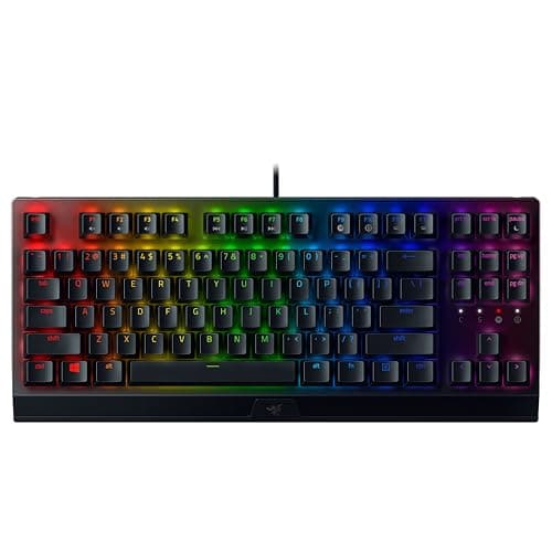 Image of Razer BlackWidow V3 Tenkeyless (Green Switch) - Compact Mechanical Gaming Keyboard (Clicky Mechanical Switches, Compact Form Factor, Fully Programmable Keys) US Layout | Black