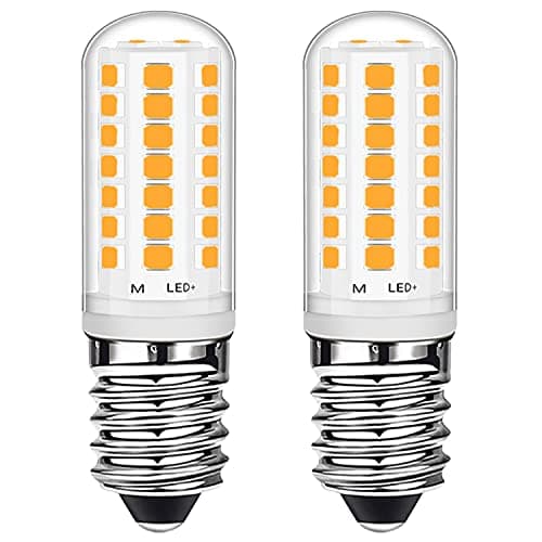 Image of Euxper E14 LED Bulb 3W Warm White 28W Halogen Equivalent Energy Saving, E14 Small Edison Screw (SES) LED Light Bulbs 360LM for Freezer/Cooker Hood/Sewing Machine, AC220-240V, 2 Pack