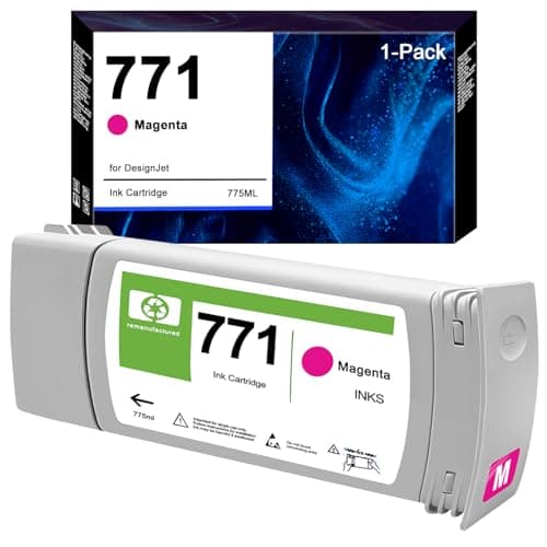 Image of 771 Ink Cartridge Magenta(MG) Replacement for HP 771 Ink Cartridge Set of DesignJet Z6200/Z6600/Z6800 Format Printer（Total 8-Color）