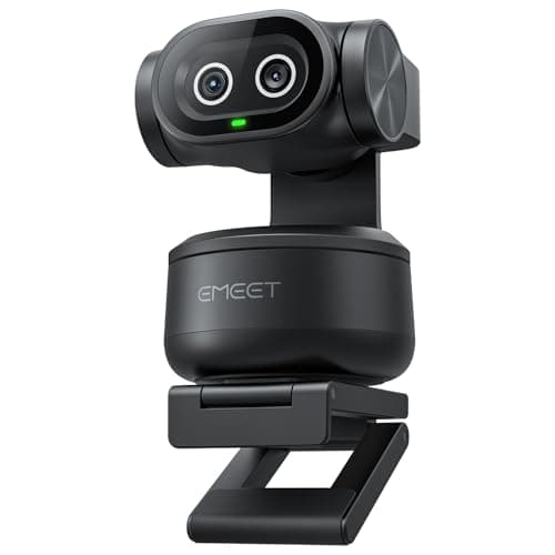 Image of EMEET PIXY Dual-Camera AI-Powered PTZ Camera 4K, AI Tracking, PDAF&AI Autofocus 0.2s, 1/2.55'' Sony Sensor, 3 Mics, Presets, Gesture Control, 4K Webcam for Streaming and OBS/Twitch/Switch 2 Compatible