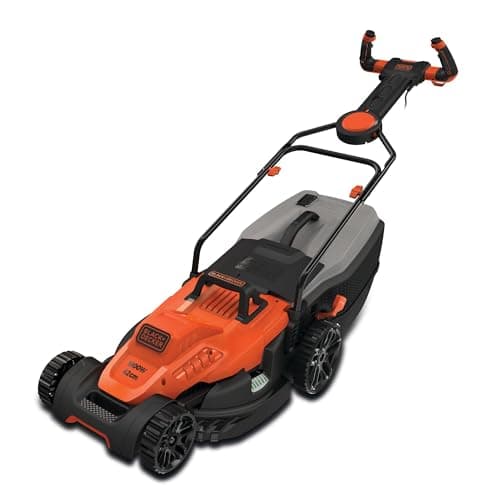 Image of BLACK+DECKER BEMW481ES-QS 1800 W Electric Lawn Mower 42 cm 6 Adjustable Heights 20, 30, 40, 50, 60 and 70 mm Easy Steer 3 Position Handle