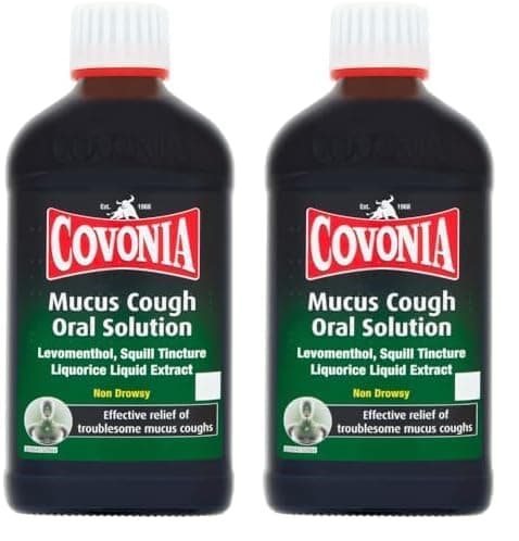 Image of Covonia Mucus Cough Oral Solution 300ml Effective Relief from troublesome Mucus coughs (Pack of 2)