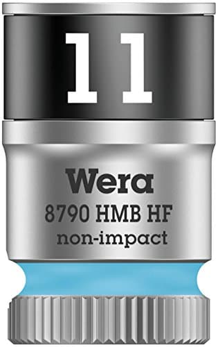 Image of Wera 05003745001 8790 HMB Holding Function Zyklop Socket, Cyan, 3/8-Inch, 11 x 29 mm
