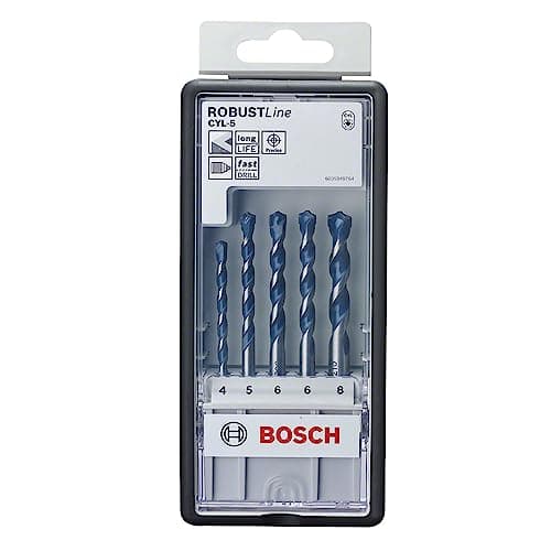 Image of Bosch Professional 5 pcs. CYL-5 Concrete Drill Bit Set (for Concrete, Ø 4-8 mm, Robust Line, Accessories for Impact Drills)