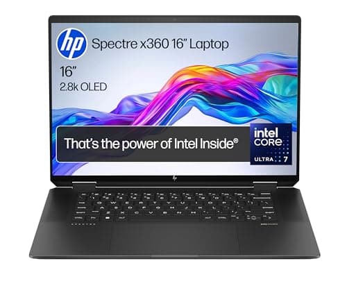Image of HP Spectre x360 2 in 1 Laptop PC 16-aa0004sa | Intel Evo | Intel Core Ultra 7-155H Processor | 16GB RAM | 1TB SSD | Intel Arc Graphics | 16 inch 2.8K OLED Touchscreen Display | Windows 11 | Black