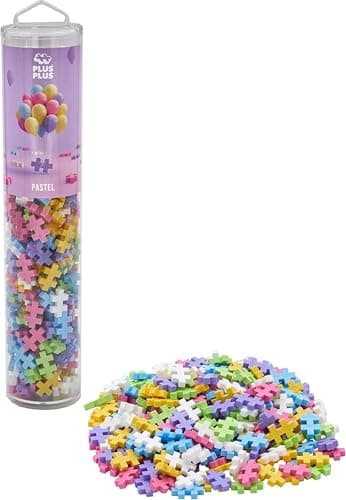 Image of PLUS PLUS Building Blocks Toy - 240 pcs Kids Construction Toys, Creative Learning Resources and STEM Play, Girls and Boys Toys Age 5+, Pastel