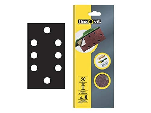 Image of Flexovit 1/3 Sanding Sheets Quick Release Coarse Grit (Pack of 6) FLV26342