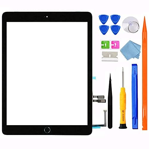 Image of JPUNG for iPad 6 (6th Gen Model A1893 A1954) Touch Glass Screen Replacement Digitizer 9.7", Only for 6th Generation (2018 Released), Full Repair Tools Kit, with Home Button[NO TouchID Chip][NO LCD]