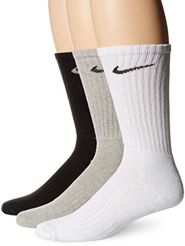 Image of Nike Men's Cushion Crew Training Socks (3 Pair), Multi-Color, L 42-46