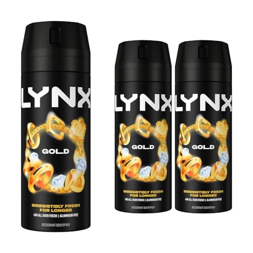 Image of 3 X LYNX GOLD OUD WOOD & DARK VANILLA DEODORANT BODYSPRAY 150ML