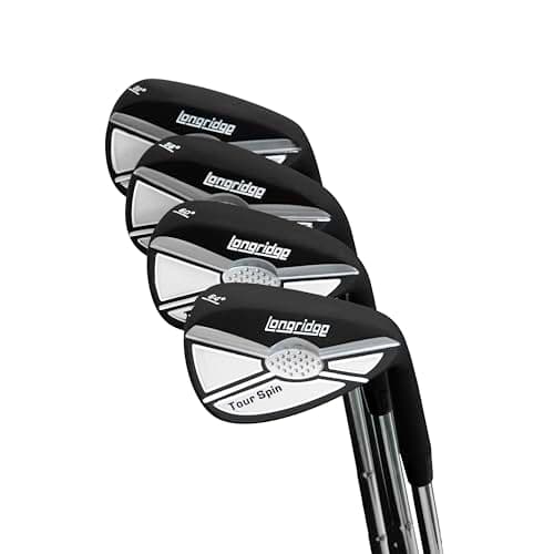 Image of Longridge 's Tour Spin 52 Degree Golf Wedge, Black