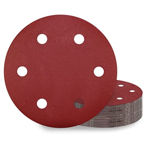 Image of KONGMING 25 Pcs 225mm Sanding Discs Grit 240 9 inch Sanding Discs 6 Hole Hook and Loop for Drywall Sander
