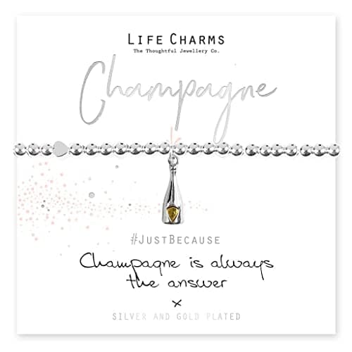 Image of Life Charms Champagne Is Always The Answer bracelet