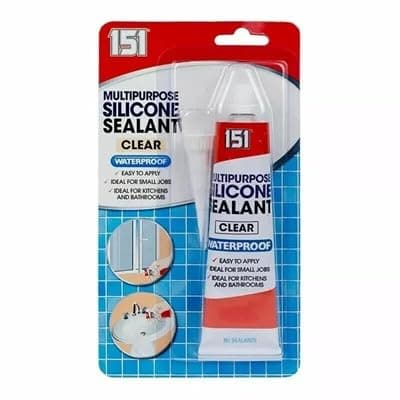 Image of Multipurpose Clear Silicone Sealant 70g, Waterproof Sealant for Bathrooms, Kitchens, Windows and General Repairs