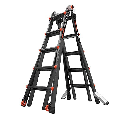 Image of Little Giant Ladders 1304-018 Velocity PRO Multi-purpose Ladders, 5 Tread, Superior Anodised Finish, EN131