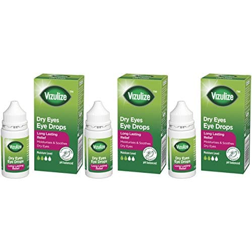 Image of Vizulize Dry Eye Drops, for Dry, Irritated & Uncomfortable Eyes, 3 x 10 ml Bottles