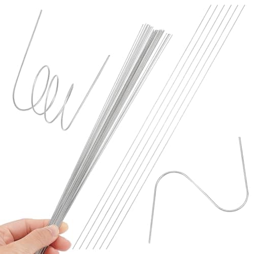 Image of UNICRAFTALE 50Pcs 30cm 304 Stainless Steel Spring Wire 24 Gauge 0.6mm Straight Spring Wires Hard Stainless Steel Straight Wire Elasticity Wires for DIY Jewelry Making 3D prints BBQ Grilling Skewers