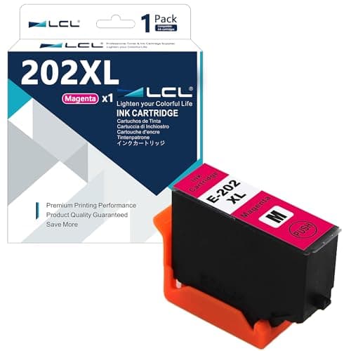 Image of LCL Compatible Ink Cartridge 202 202XL C13T02H34010 (1 Magenta) Replacement for Epson Expression Premium XP-6000 XP-6005 XP-6100 XP-6105 XP6000 XP6005 XP6100 XP6105