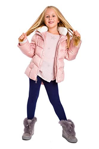 Image of SOFTSAIL Fleece Lined Leggings Girls Children Cotton Kids Leggings Warm School Trousers Kids Fleece Lined Trousers Tights Thermal Pants for Girl, Navy 10 Years