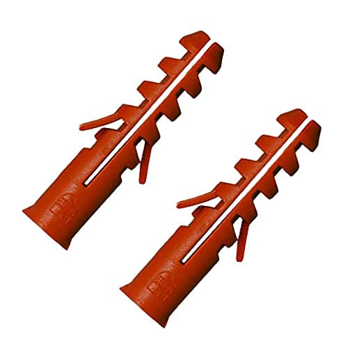Image of 100 x Red Wall Raw Plugs Expansion Fixings, Screw Size No.6-10 Drill Size 5.5mm