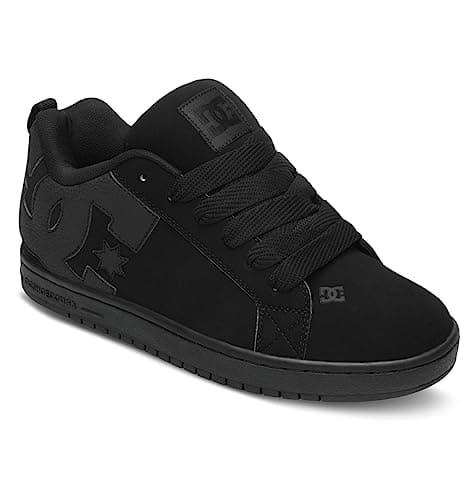 Image of DC Shoes Men's Court Graffik - Low-top for Men Skateboarding Shoes, Black, 10.5 UK