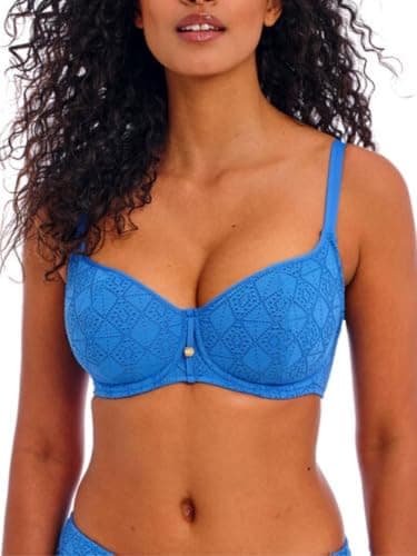Image of Freya Women's Nomad Nights Underwire Sweetheart Bikini Top, Atlantic, 34FF