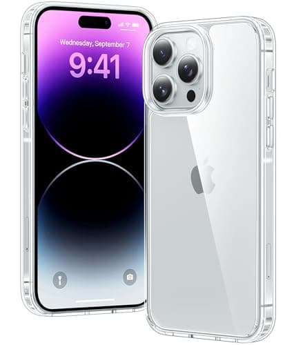 Image of Voyahülle Clear Case for iPhone 14 Pro, Ultra Thin, Shockproof TPU Cover, Anti-Yellowing, Crystal Clear, Phone Case for Apple iPhone 14 Pro - Clear