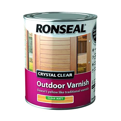 Image of Ronseal CCODVM750 750 ml Crystal Outdoor Matt Finish Varnish - clear