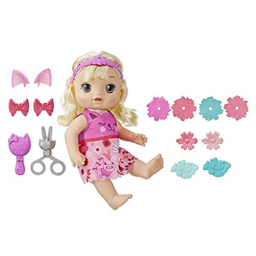 Image of Baby Alive Snip ân Style Baby Blonde Hair Talking Doll with Bangs That Grow, Then Get Shorter, Toy Doll for Kids Ages 3 Years Old and Up