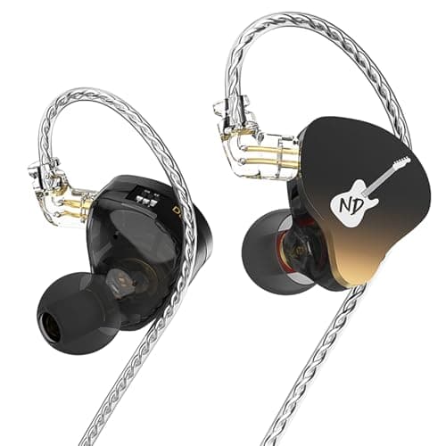 Image of CCA ND DD3 4 Tone Adjustable in Ear Monitor Headphones, Dual Cavity Dual Magnetic Dynamic IEM Earphones, Clear Sound & Deep Bass Earphones Wired, Gaming Earbuds-Black No Mic