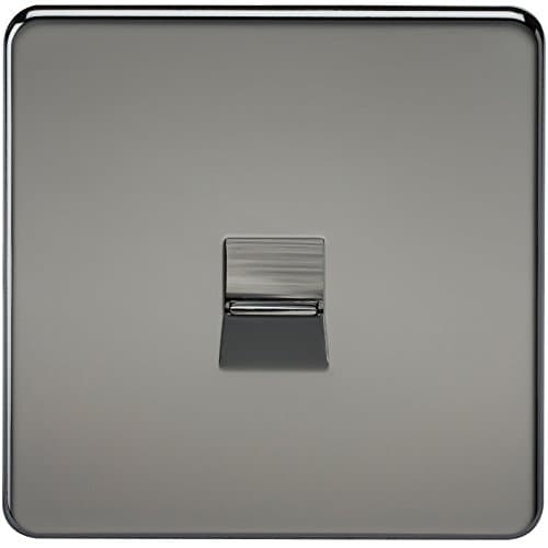 Image of Knightsbridge SF7400BN Screwless Telephone Extension Socket, 230 V, Black Nickel