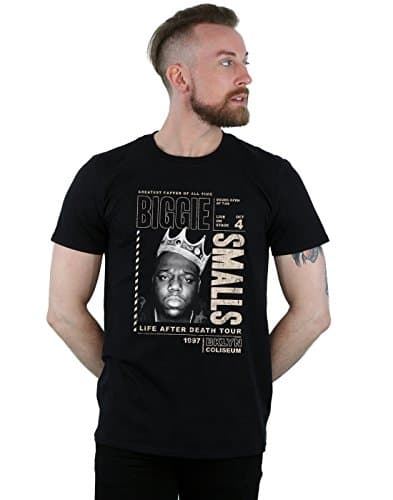 Image of Absolute Cult Notorious Big Men's Biggie Tour T-Shirt Black XX-Large