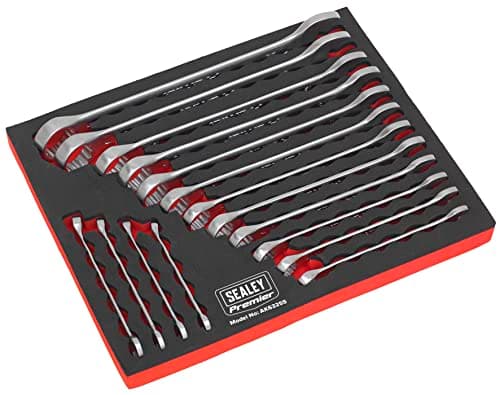 Image of Sealey AK63255 Combination Spanner Set, Metric, 16 Pieces