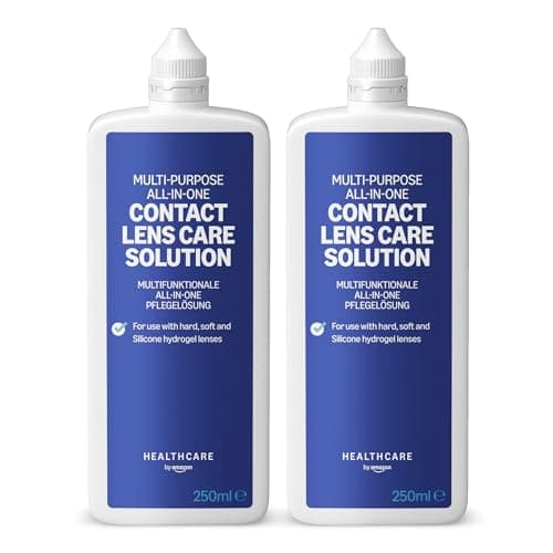 Image of Healthcare by Amazon All-in-One Contact Lens Solution 2 x 250 ml (Previously a Amazon Basic Care Brand, Same Product)