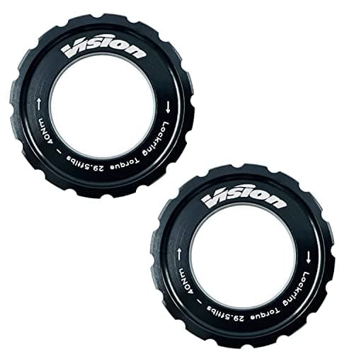 Image of Vision Outer Centre Lock Disc Rotor Lockring, Black, Pair